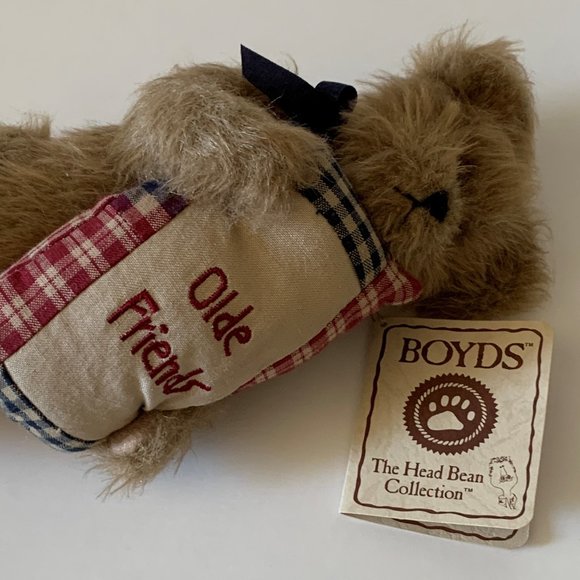 Vintage Boyds Bears "Bea A. Goodfriend" Bear Plush Olde Friends Pillow & Tag 8" - Picture 8 of 10